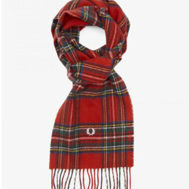 Fred Perry classic wool tartan scarves