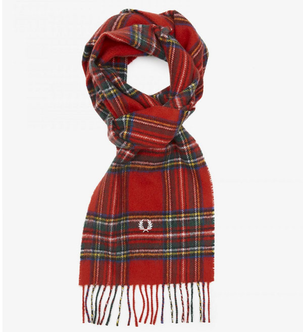 Fred Perry classic wool tartan scarves