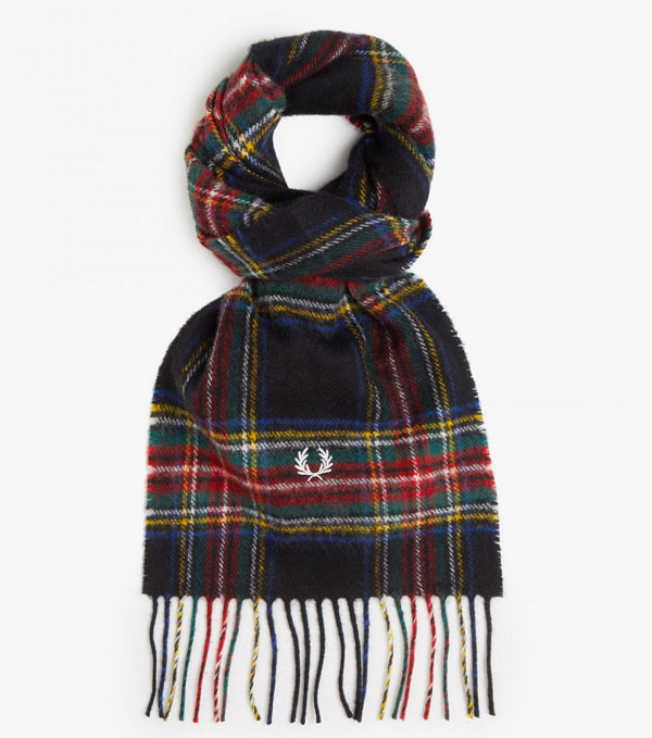 Fred Perry classic wool tartan scarves