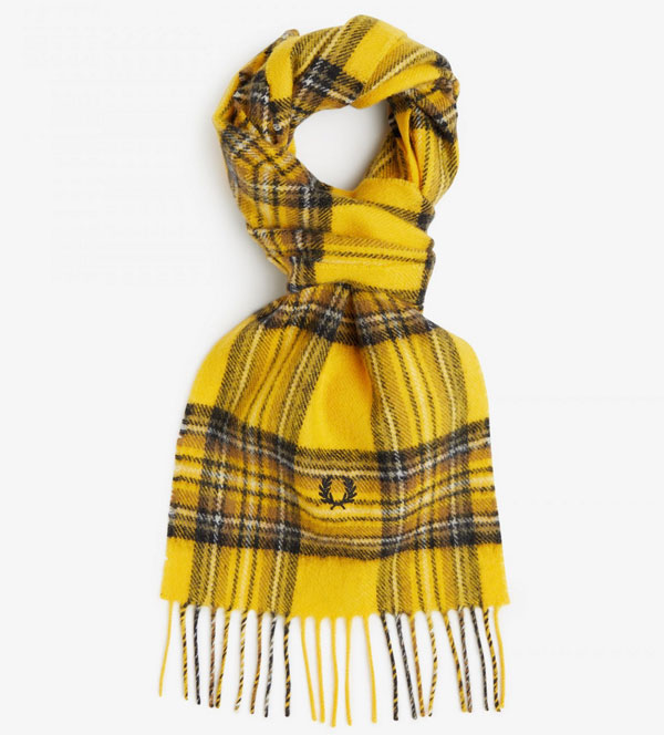 Fred Perry classic wool tartan scarves