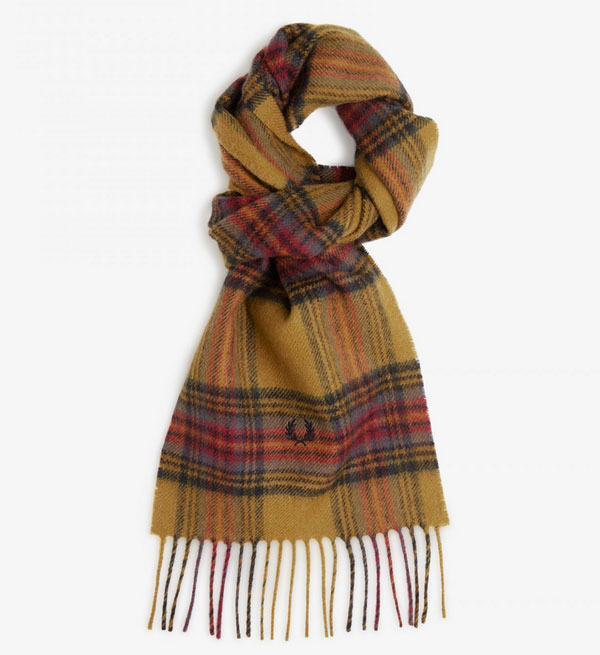 Fred Perry classic wool tartan scarves