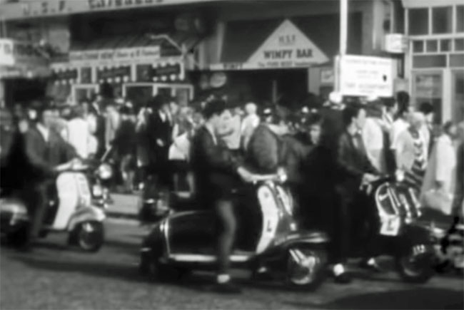 Mods at Brighton in the 1960s by Johnnie Taylor