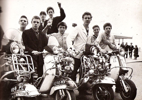 Steve Barrow and a group of 1960s mods