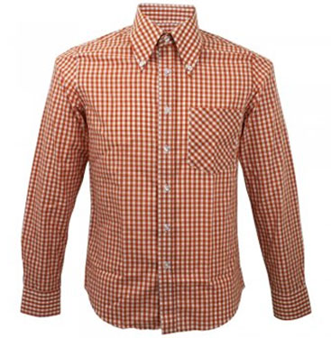 Mikkel Rude 1960s-style long-sleeve check shirt