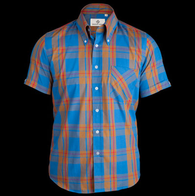 New window pane short-sleeved check shirts by Mikkel Rude