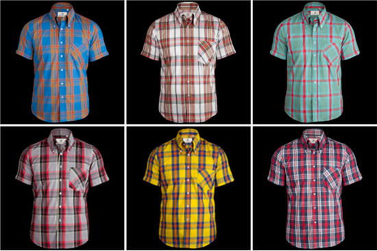 New window pane short-sleeved check shirts by Mikkel Rude