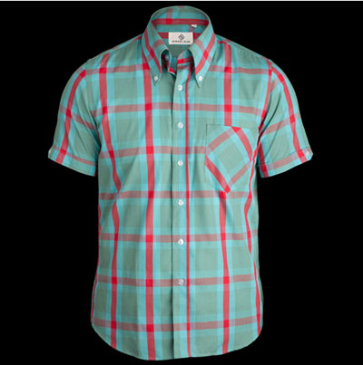 New window pane short-sleeved check shirts by Mikkel Rude