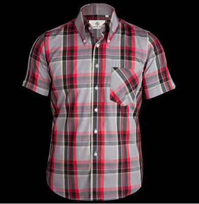 New window pane short-sleeved check shirts by Mikkel Rude