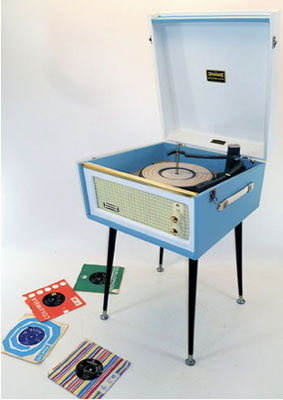 1960s Dansette Bermuda record player with legs