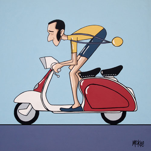 Bradley Wiggins Bellboy print by Pete McKee