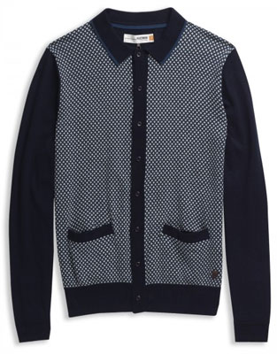 Plectrum by Ben Sherman 1960s-style cardigan