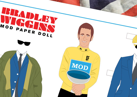 Bradley Wiggins Mod Paper Dolls by Piper Gates Design