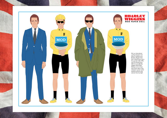 Bradley Wiggins Mod Paper Dolls by Piper Gates Design