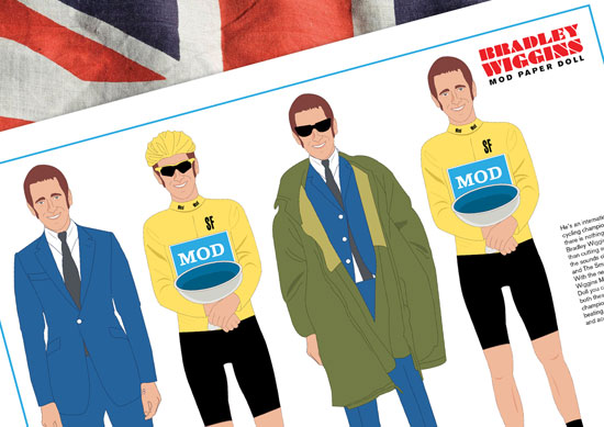 Bradley Wiggins Mod Paper Dolls by Piper Gates Design