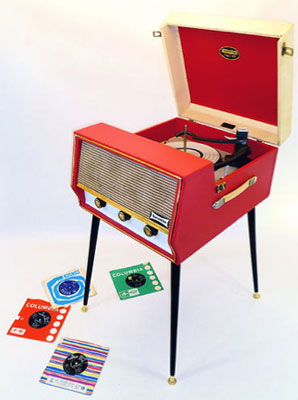 1960s Dansette Conquest record player with legs