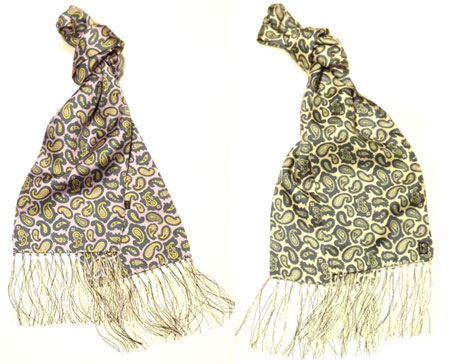 Peckham Rye paisley silk scarves