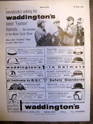 1960s Waddington deerstalker crash helmet