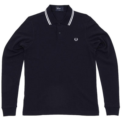 Fred Perry long-sleeve tipped polo shirts