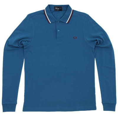 Fred Perry long-sleeve tipped polo shirts