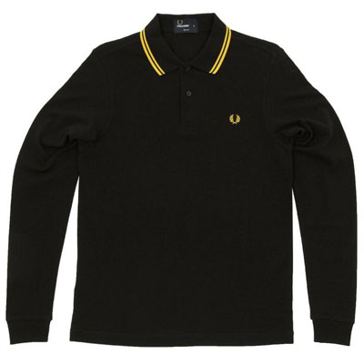 Fred Perry long-sleeve tipped polo shirts