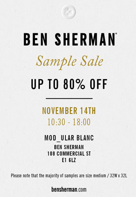 Ben Sherman Sample Sale in London