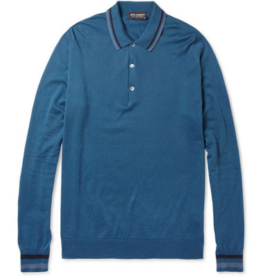 John Smedley Terrence long-sleeved polo shirt