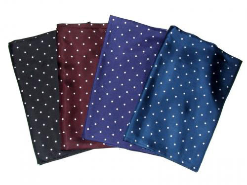 Polka dot silk scarves at Aero