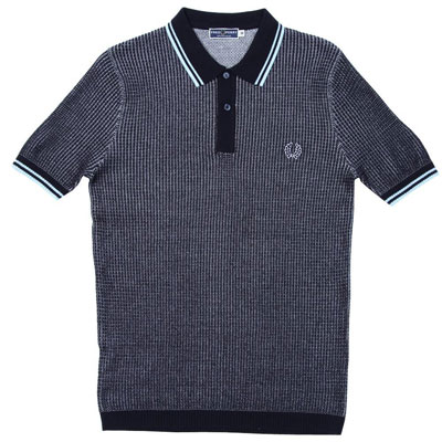 Fred Perry textured knitted polo shirts