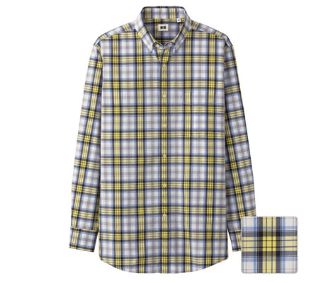 Uniqlo extra-fine cotton button-down check shirts