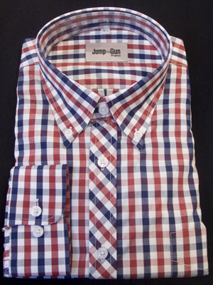 New in: 1960s-style gingham button-down shirts at Jump The Gun - Modculture