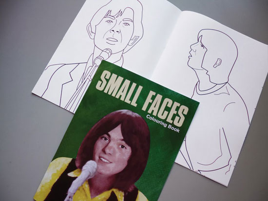 Limited edition Small Faces colouring book by Piper Gates Design