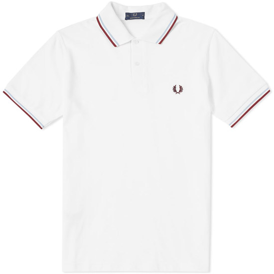 New colours: Fred Perry twin tipped polo shirts