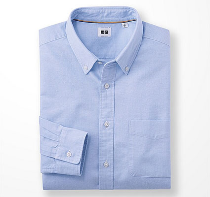 Uniqlo slim-fit Oxford shirts