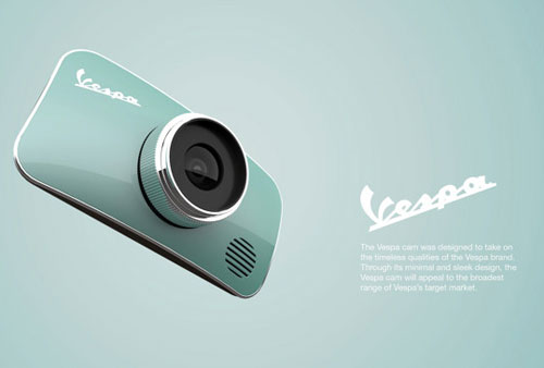 Vespa-inspired digital camera