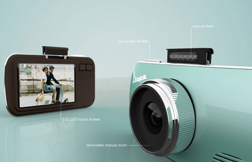 Vespa-inspired digital camera
