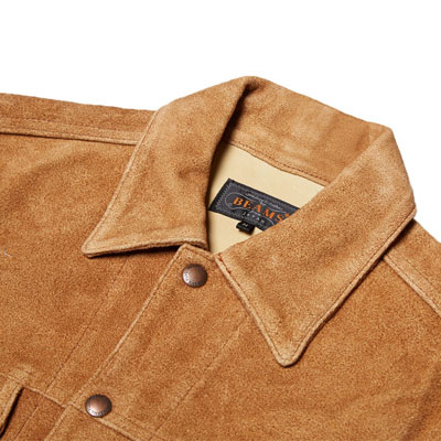 1960s-style Beams Plus Suede Type I Trucker Jacket