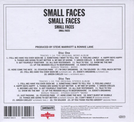 Small Faces self-titled Immediate album returns on limited heavyweight vinyl and double CD