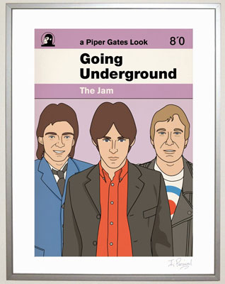 The Jam limited edition Going Underground poster and birthday card by Piper Gates Design