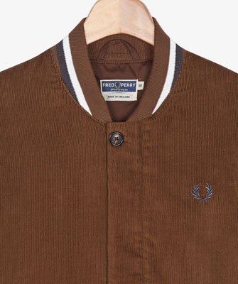 Fred Perry 1960s-style cord bomber jacket