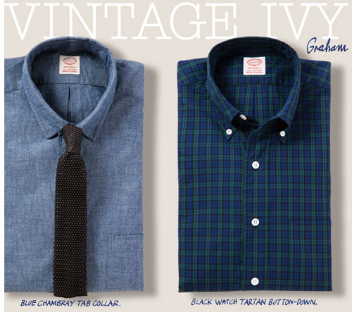 Graham Marsh-designed Vintage Ivy Collection shirts at Kamakura