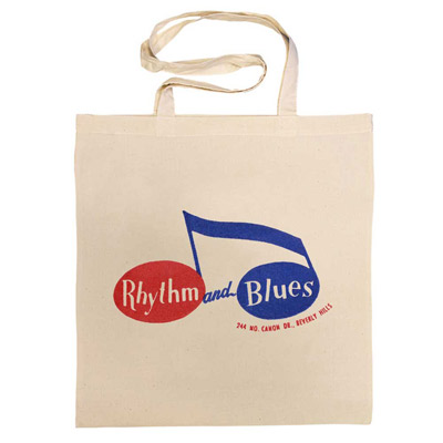 Vintage record label cotton bags at Ace Records