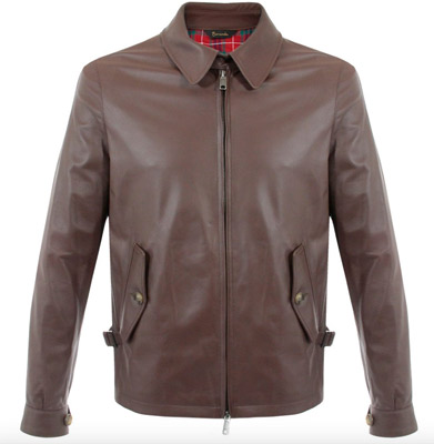 Baracuta G4 Harrington shirt collar jacket returns in leather