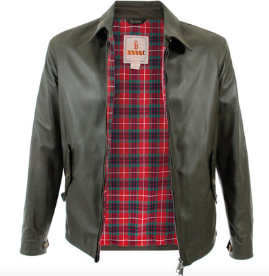 Baracuta G4 Harrington shirt collar jacket returns in leather