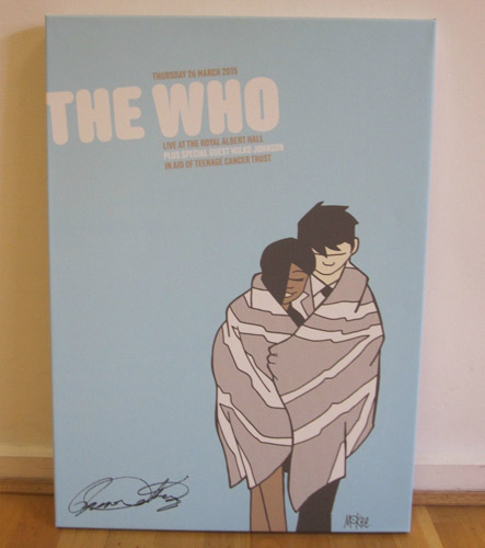 The Who one-off canvas print by Pete McKee - signed by Roger Daltrey