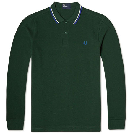 Fred Perry long sleeve twin tipped polo shirt