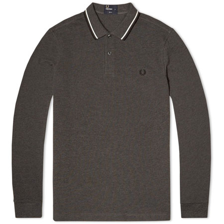 Fred Perry long sleeve twin tipped polo shirt