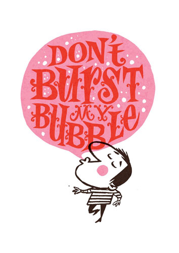 Small Faces-inspired Don’t Burst My Bubble print by Dry British