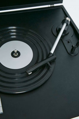 UO X Dansette record player with legs returns in a new monochrome finish