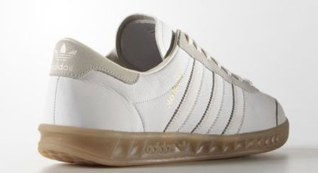 Adidas Hamburg trainers in a white leather finish