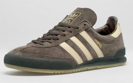1970s Adidas Jeans MKII trainers back in brown suede 